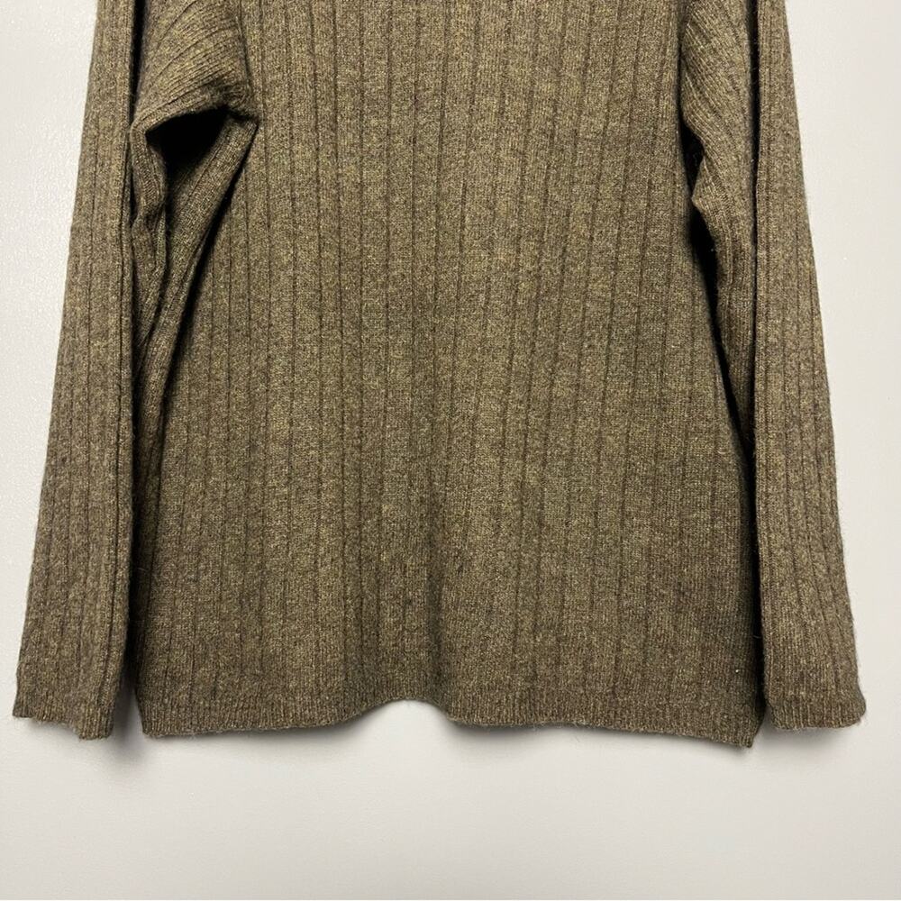 Vintage Structure Lambswool Collared Fisherman Sweater Green Men’s Size XL - Picture 5 of 10